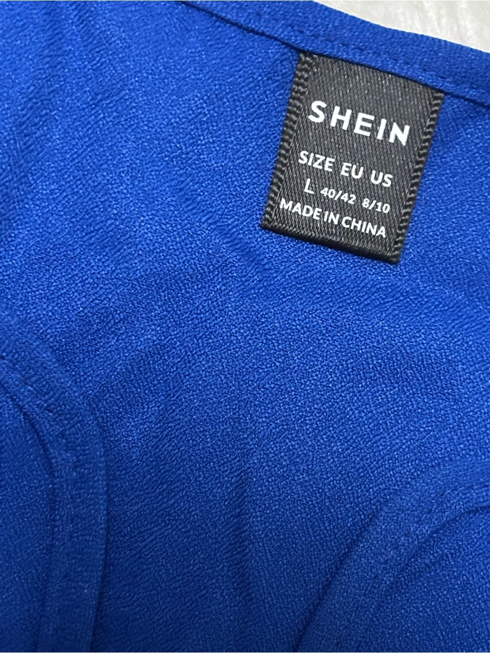 SHEIN Royal Blue Textured Sleeveless Dress - Picture 3 of 5
